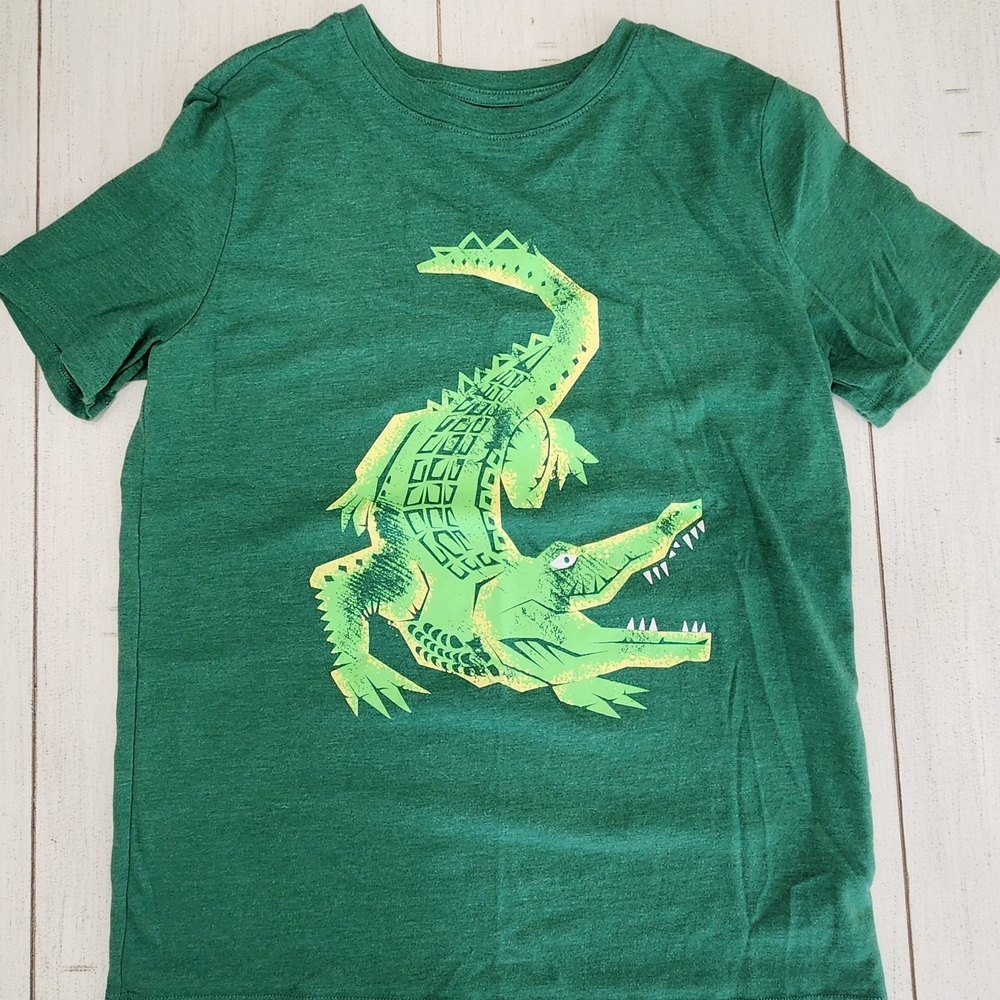 Cat & Jack Green Crocodile Short Sleeve Tee